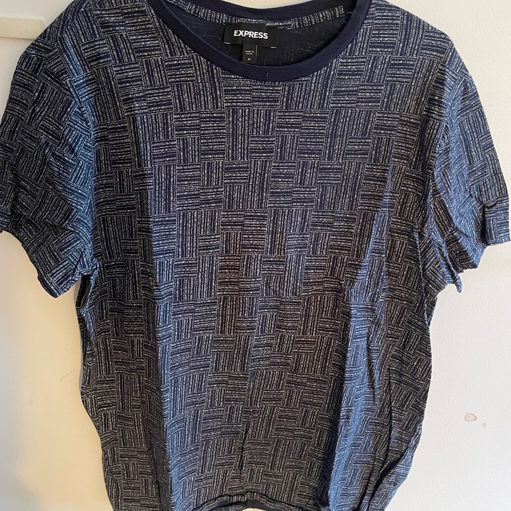 Express Blue Patterned T-Shirt